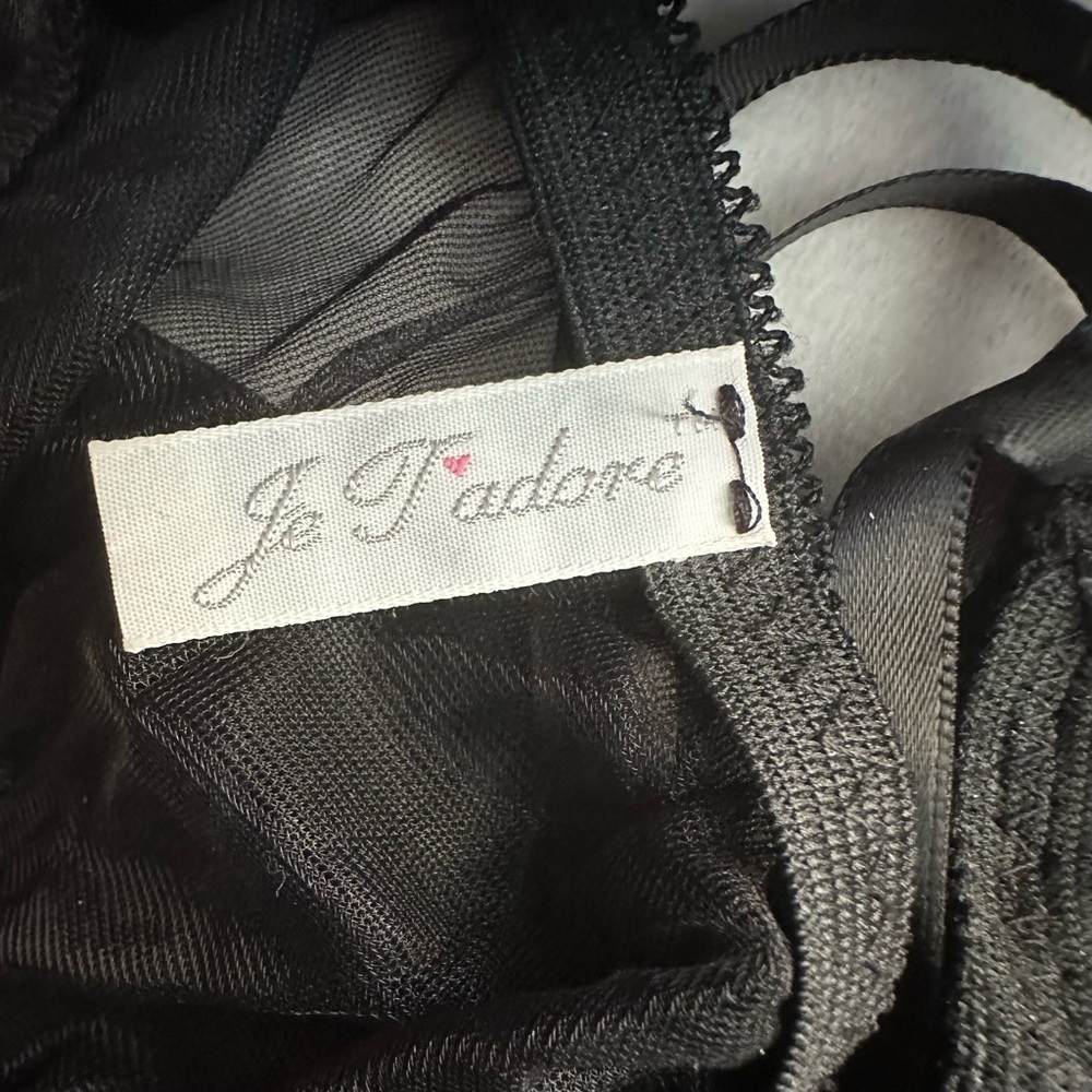 Vintage Je T’adore Gold Sequin & Sheer Nightie Babydoll Dress S Lingerie Black - Picture 8 of 10